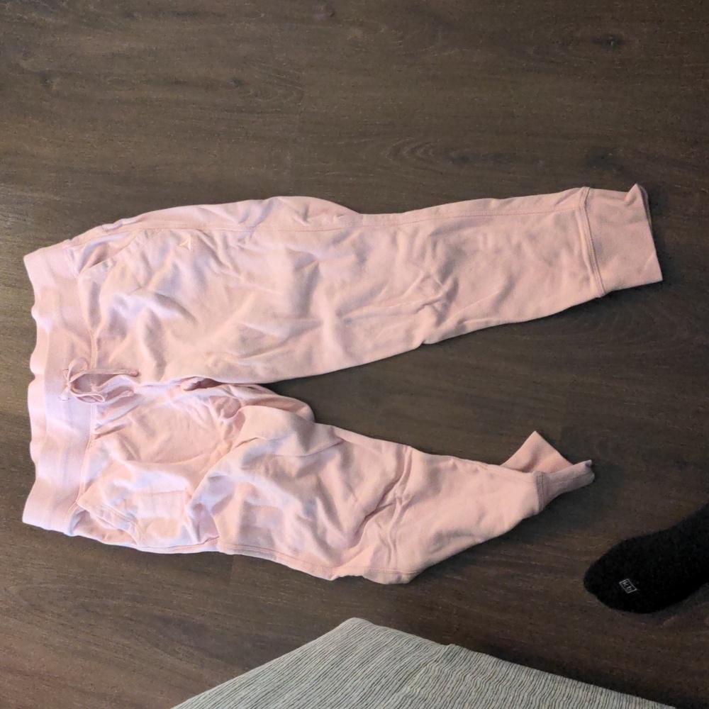Pink reebok sweatpants